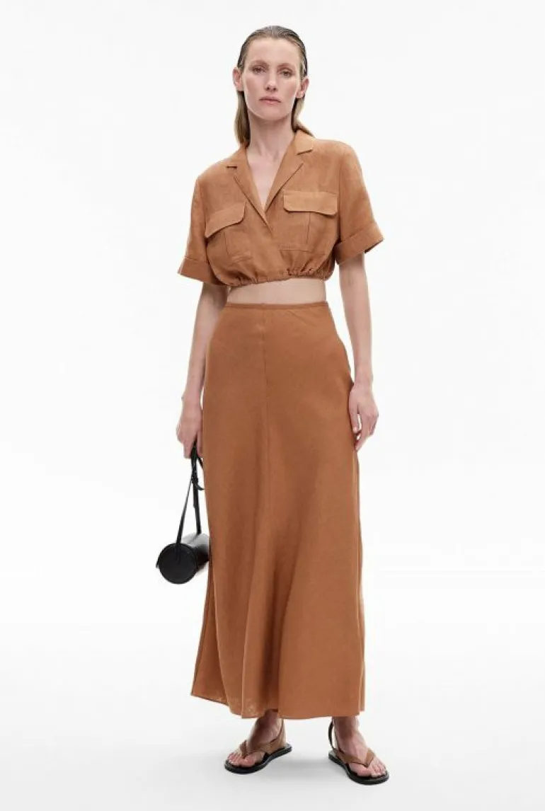 Sale | Skirts^Witchery Bias Linen Skirt Black