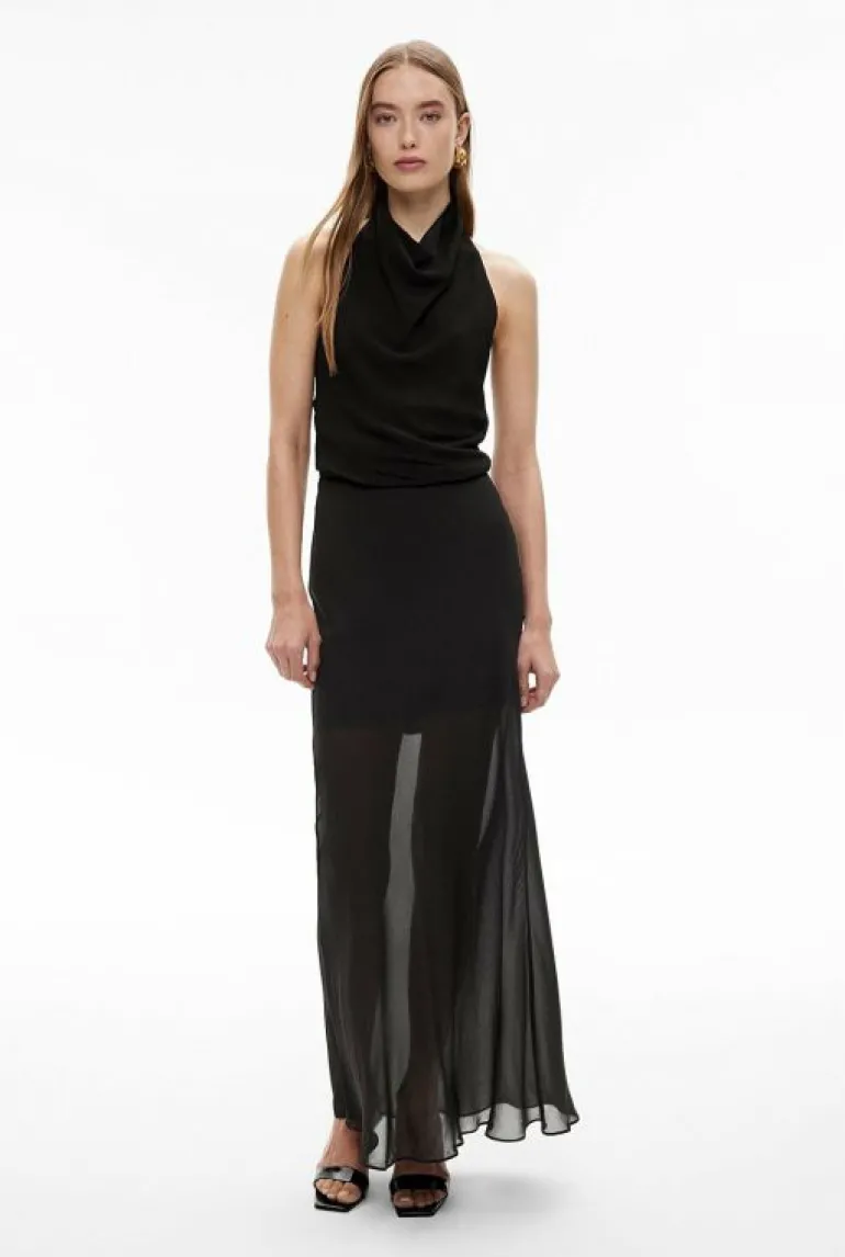 Skirts^Witchery Bias Maxi Skirt Black