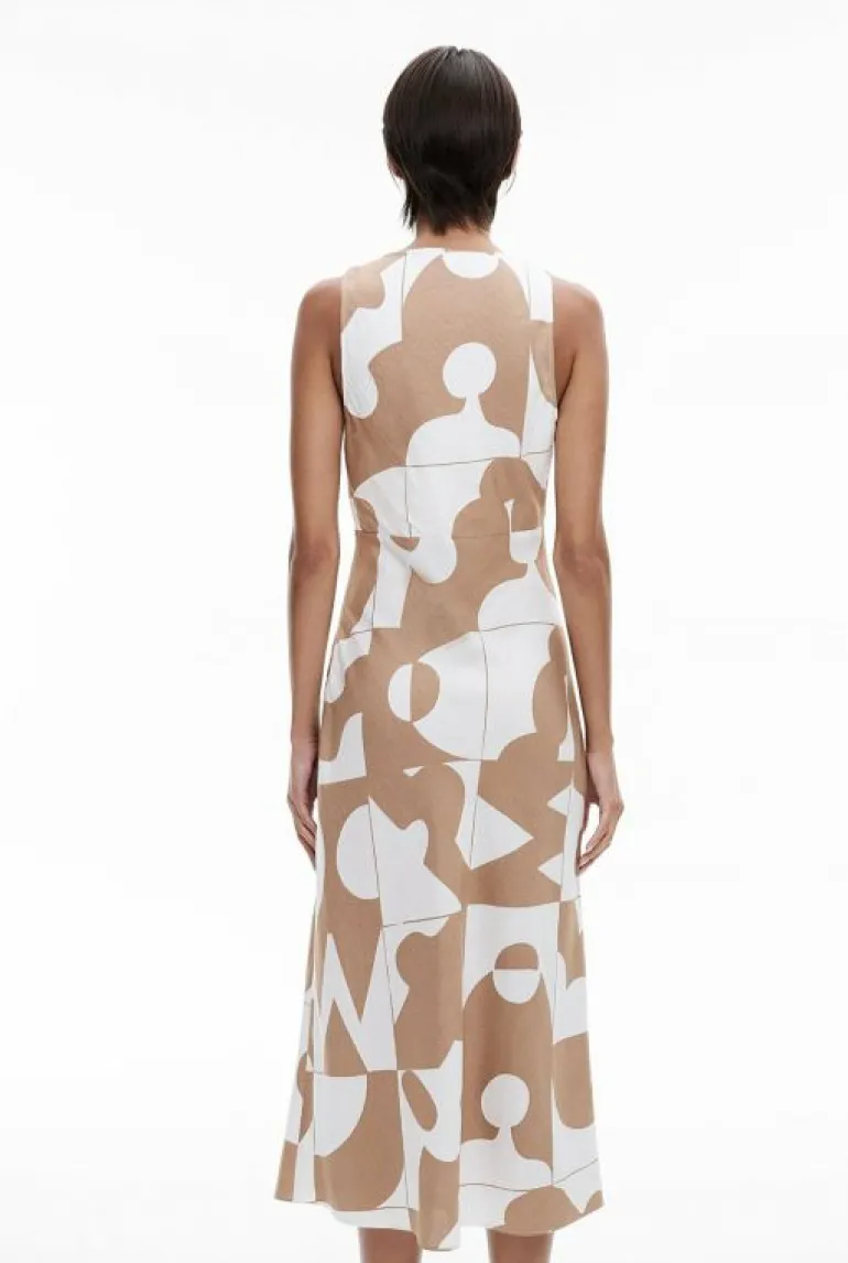 Dresses^Witchery Bias V Neck Dress GeoTileBlack