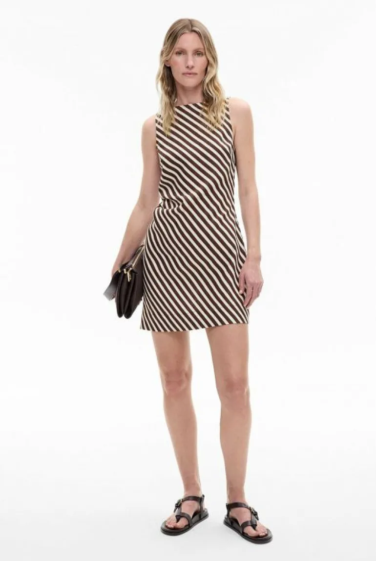 Sale | Dresses^Witchery Boat Neck Mini Dress ChocolateStripe