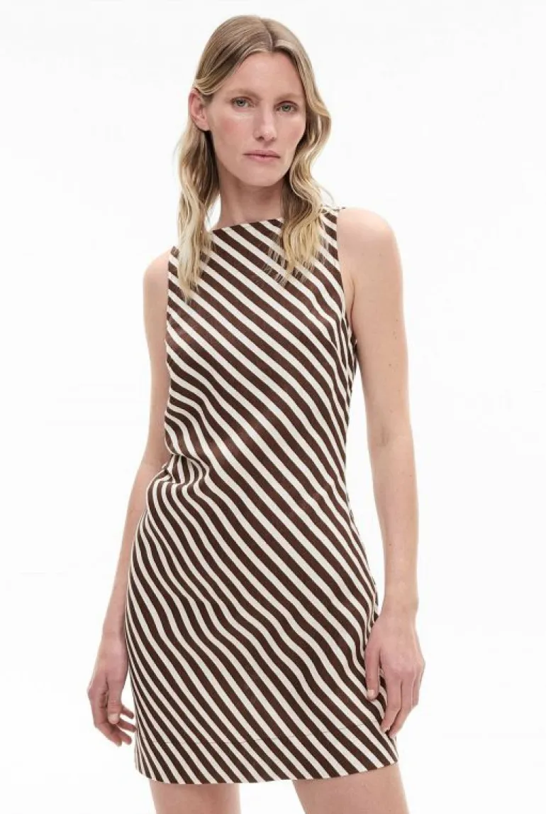 Sale | Dresses^Witchery Boat Neck Mini Dress ChocolateStripe
