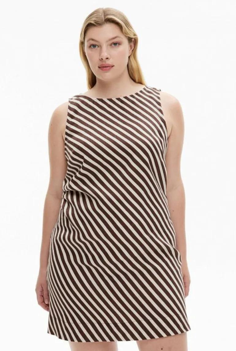 Sale | Dresses^Witchery Boat Neck Mini Dress ChocolateStripe