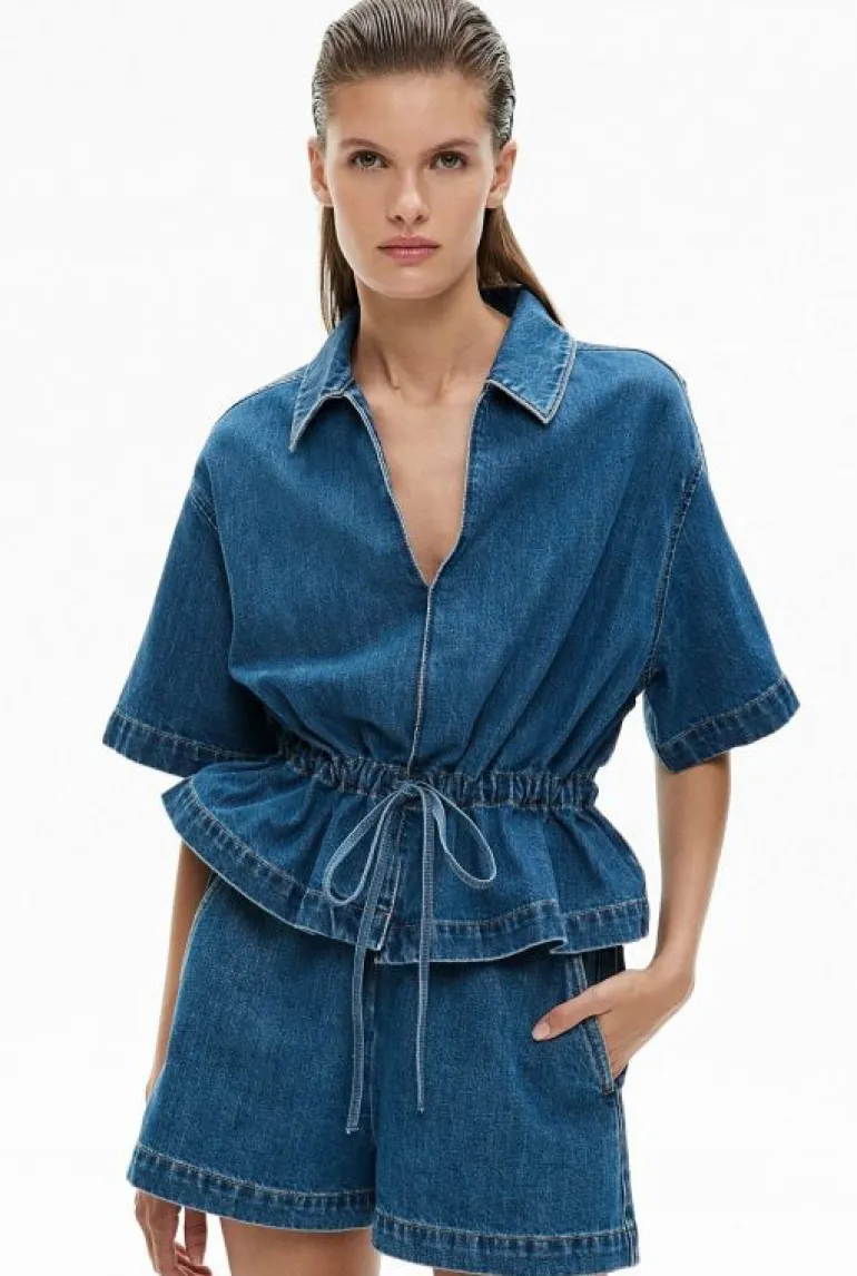 Shirts^Witchery Bow Denim Shirt Indigo