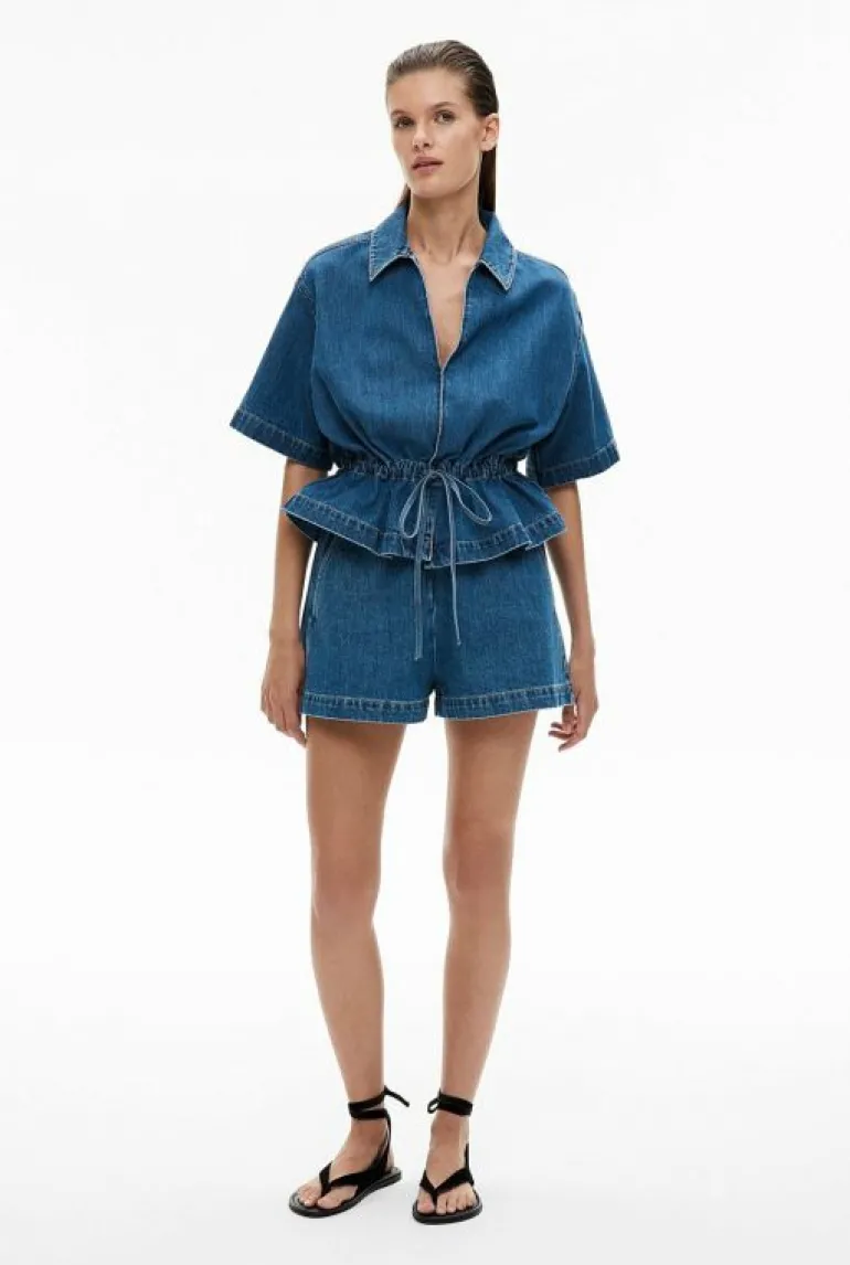 Shirts^Witchery Bow Denim Shirt Indigo