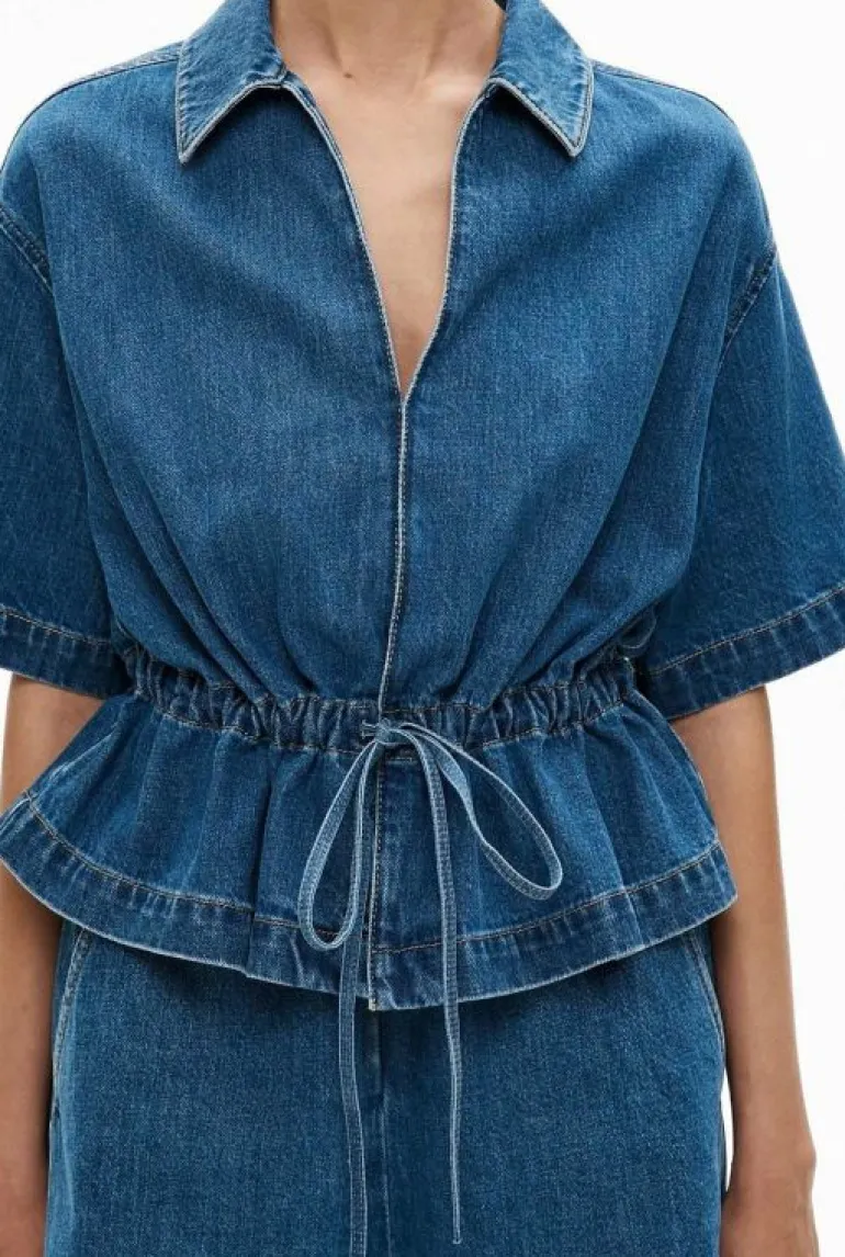 Shirts^Witchery Bow Denim Shirt Indigo
