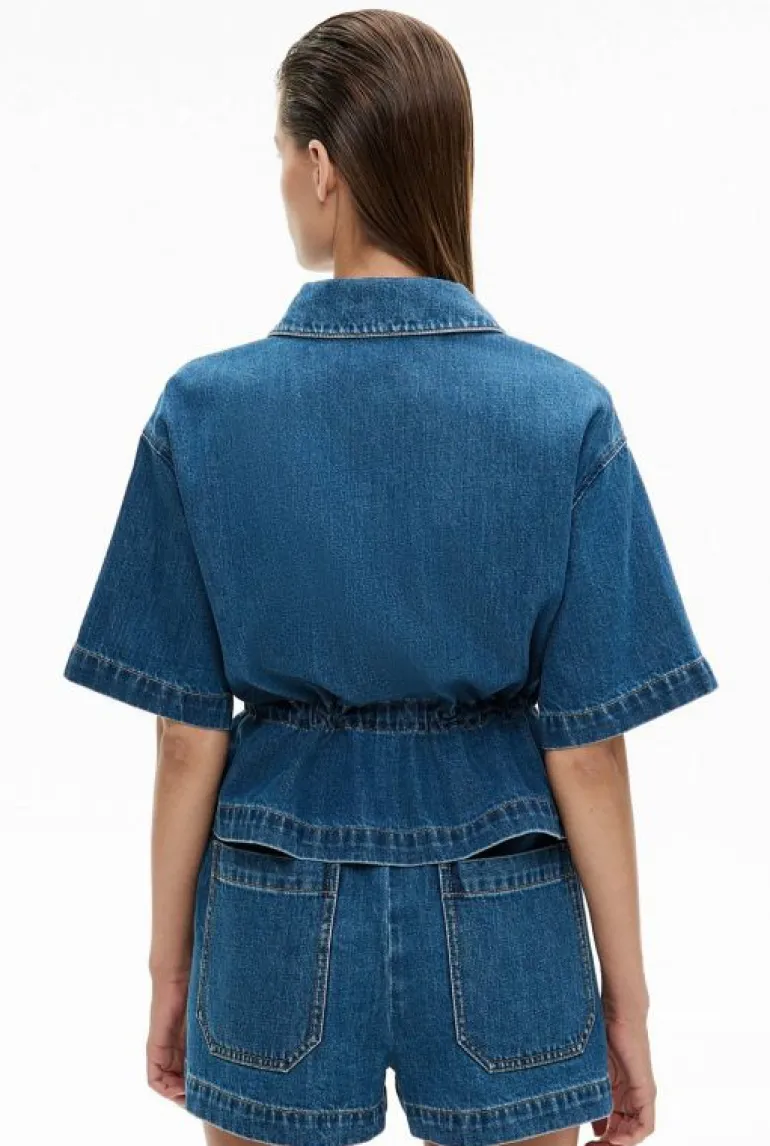 Shirts^Witchery Bow Denim Shirt Indigo