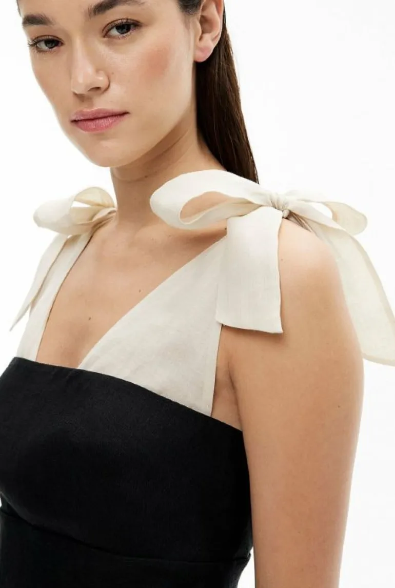 Dresses^Witchery Bow Detail Layered Dress Black
