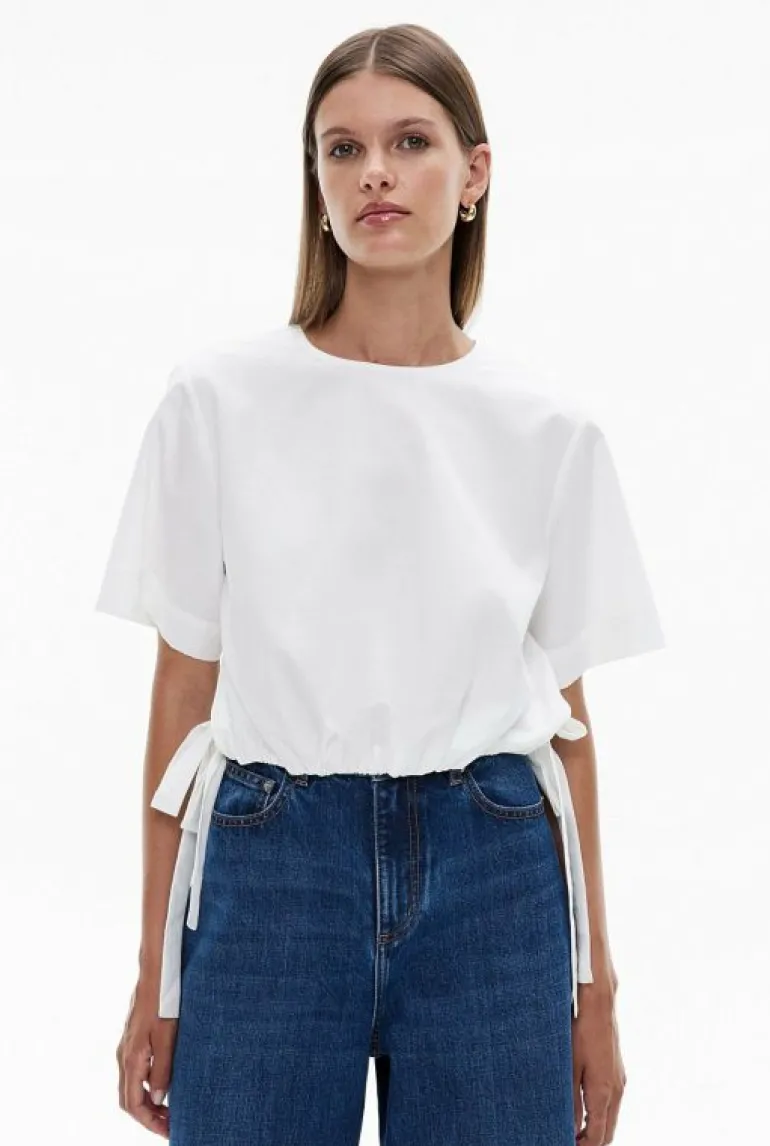 Tops & T Shirts | Shirts^Witchery Bubble Tie Shirt FreshWhite