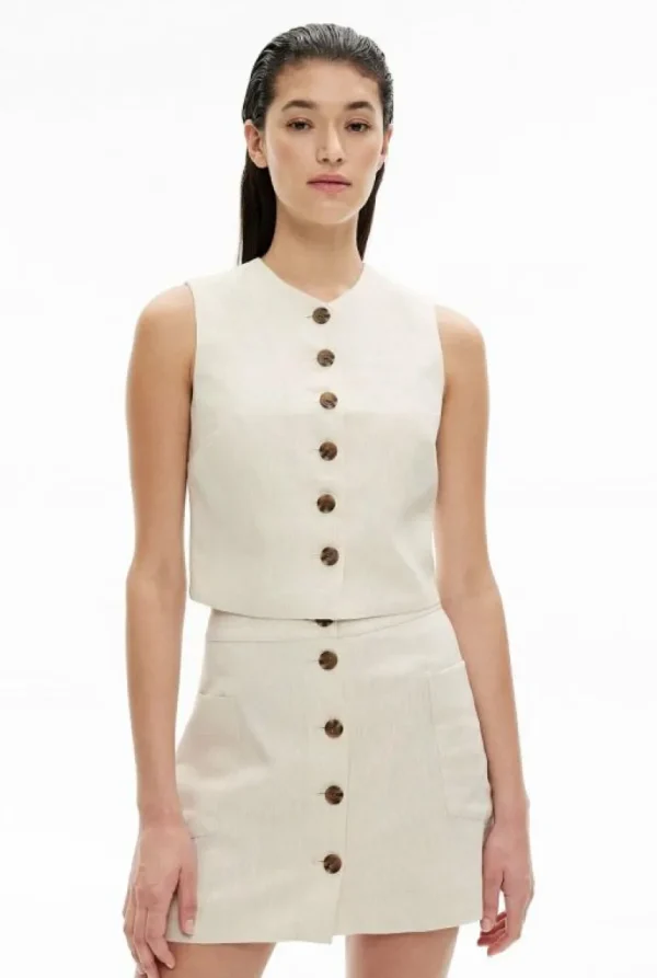 Shirts^Witchery Button Front Vest Black
