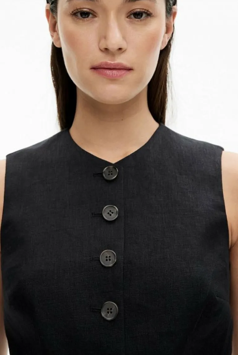 Shirts^Witchery Button Front Vest Black