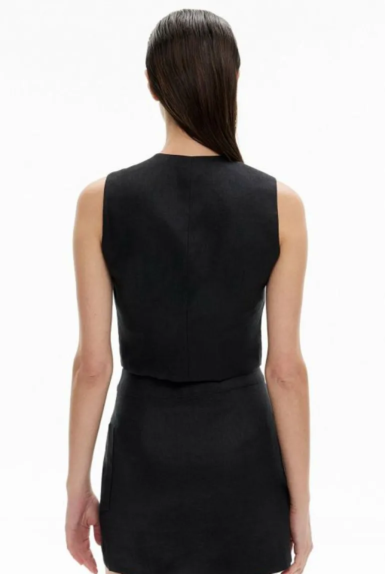 Shirts^Witchery Button Front Vest Black