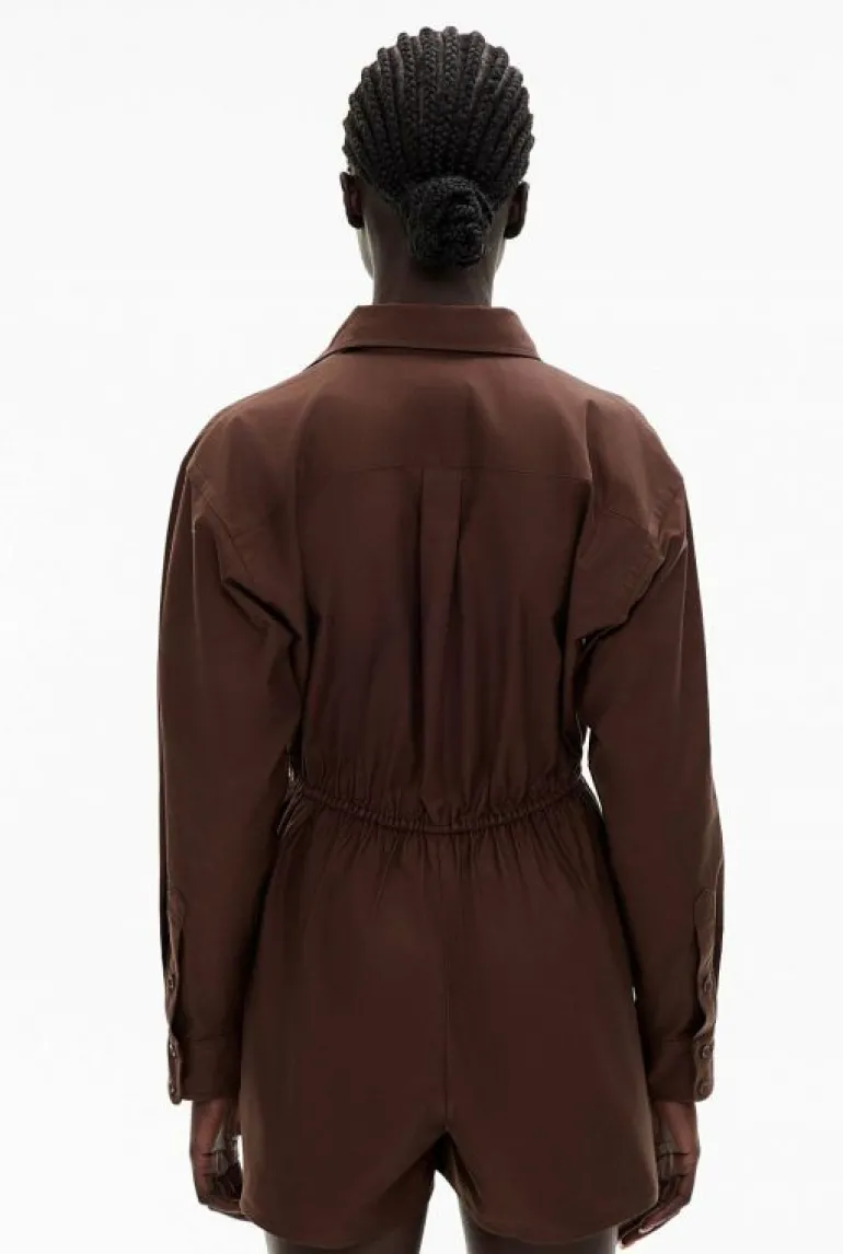 Dresses^Witchery Button Long Sleeve Jumpsuit ReefBrown