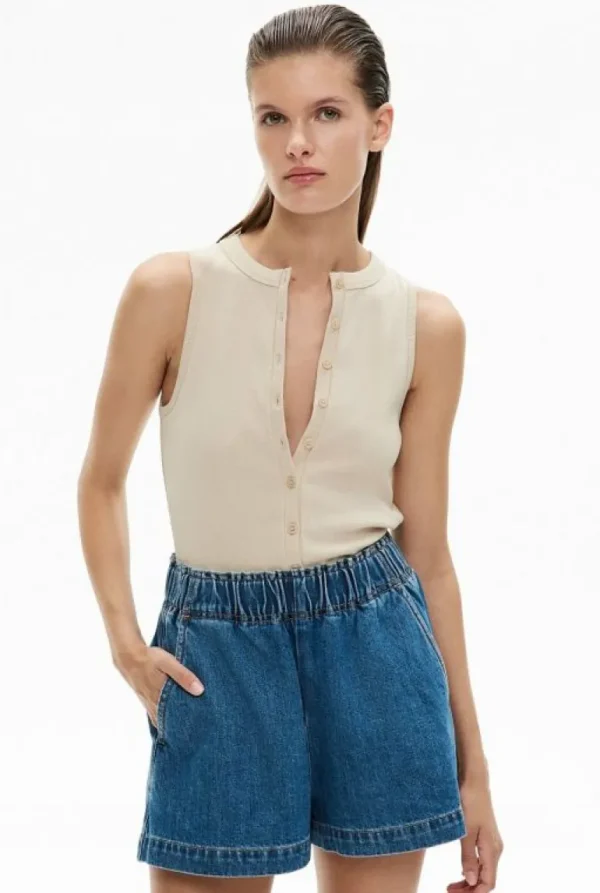 Tops & T Shirts^Witchery Button Through Tank Black