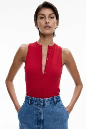 Tops & T Shirts^Witchery Button Thru Tank Black