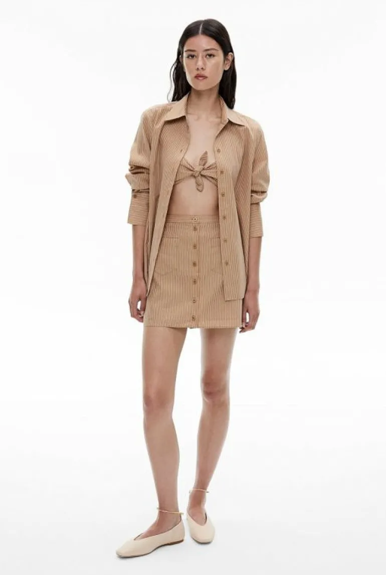 Skirts^Witchery Button Up Mini Skirt BlushStripe