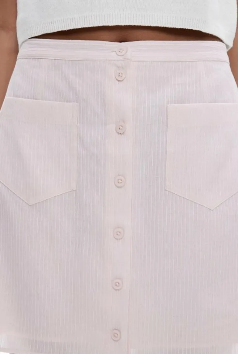 Skirts^Witchery Button Up Mini Skirt BlushStripe