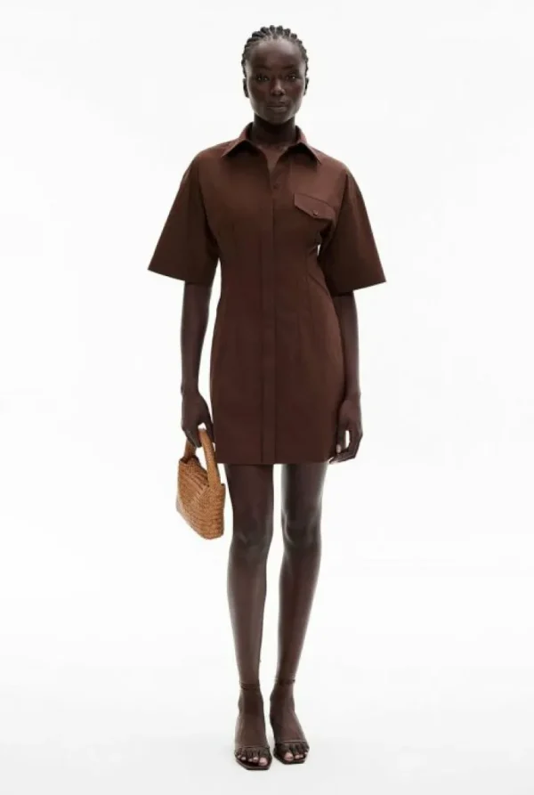 Dresses^Witchery Cinched Mini Dress ReefBrown