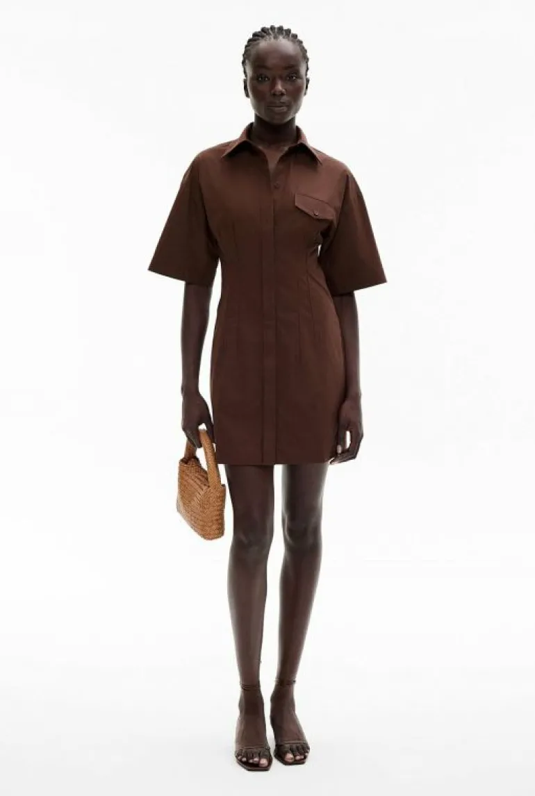 Dresses^Witchery Cinched Mini Dress ReefBrown