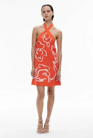 Sale | Dresses^Witchery Contrast Halter Mini Dress TangerinePrint