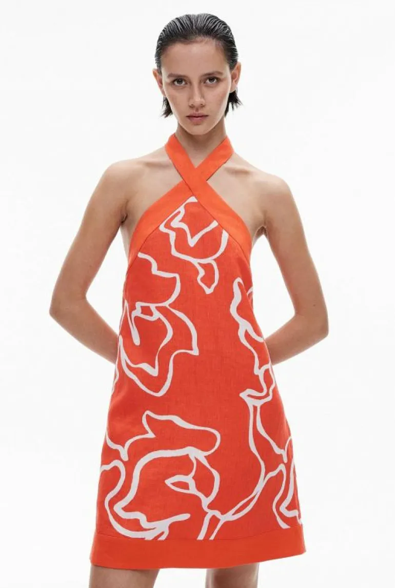Sale | Dresses^Witchery Contrast Halter Mini Dress TangerinePrint