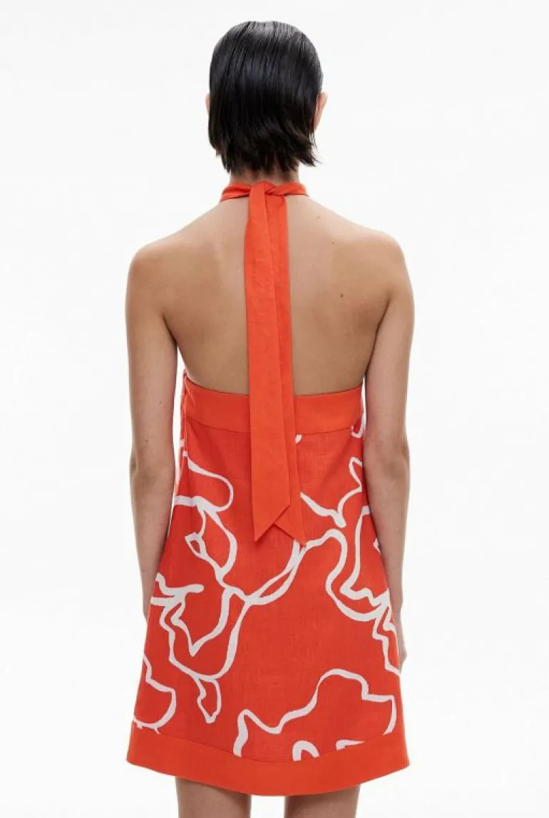 Sale | Dresses^Witchery Contrast Halter Mini Dress TangerinePrint