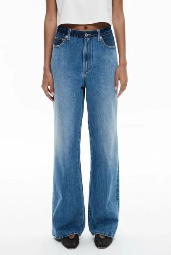 Denim & Jeans^Witchery Contrast Waistband Jean LightIndigo