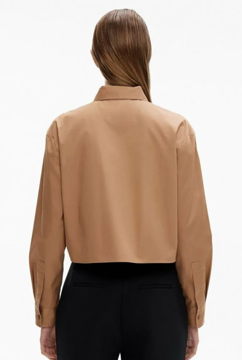 Sale | Shirts^Witchery Cotton Cropped Shirt Camel