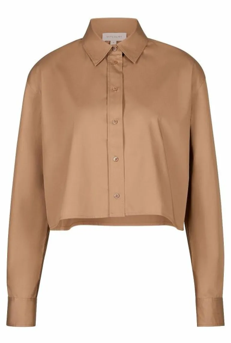 Sale | Shirts^Witchery Cotton Cropped Shirt Camel