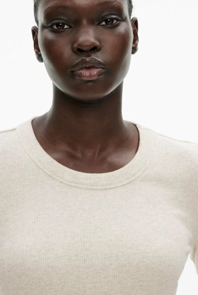 Sale | Tops & T Shirts^Witchery Cotton Long Sleeve Rib Top OatmealMarle