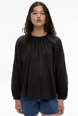 Sale | Shirts^Witchery Cotton Silk Blouse Black