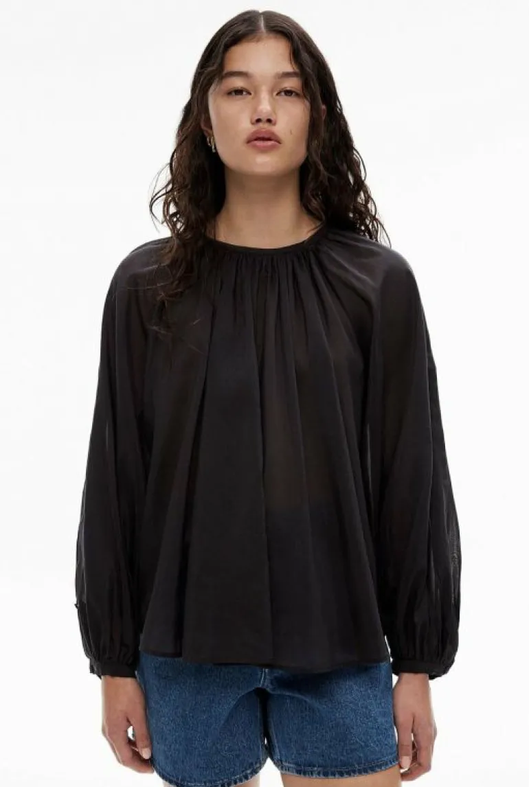 Sale | Shirts^Witchery Cotton Silk Blouse Black