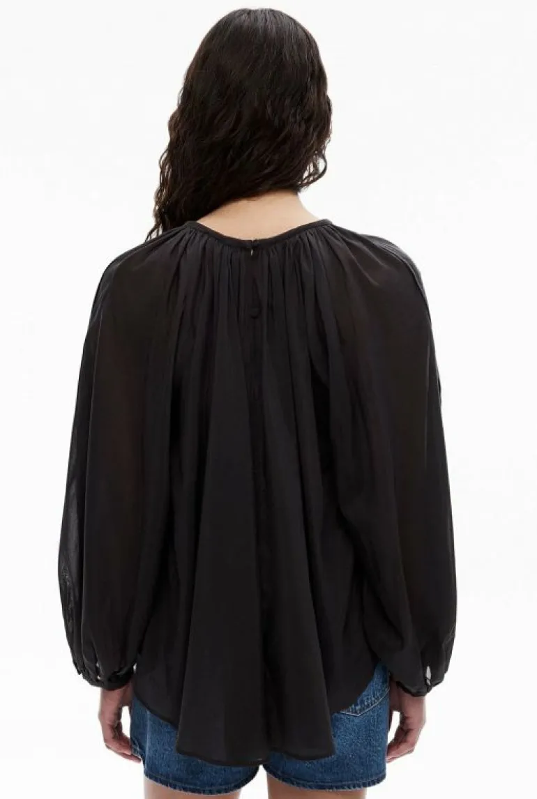 Sale | Shirts^Witchery Cotton Silk Blouse Black