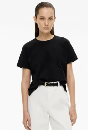 Tops & T Shirts^Witchery Cotton Slub T-Shirt Black