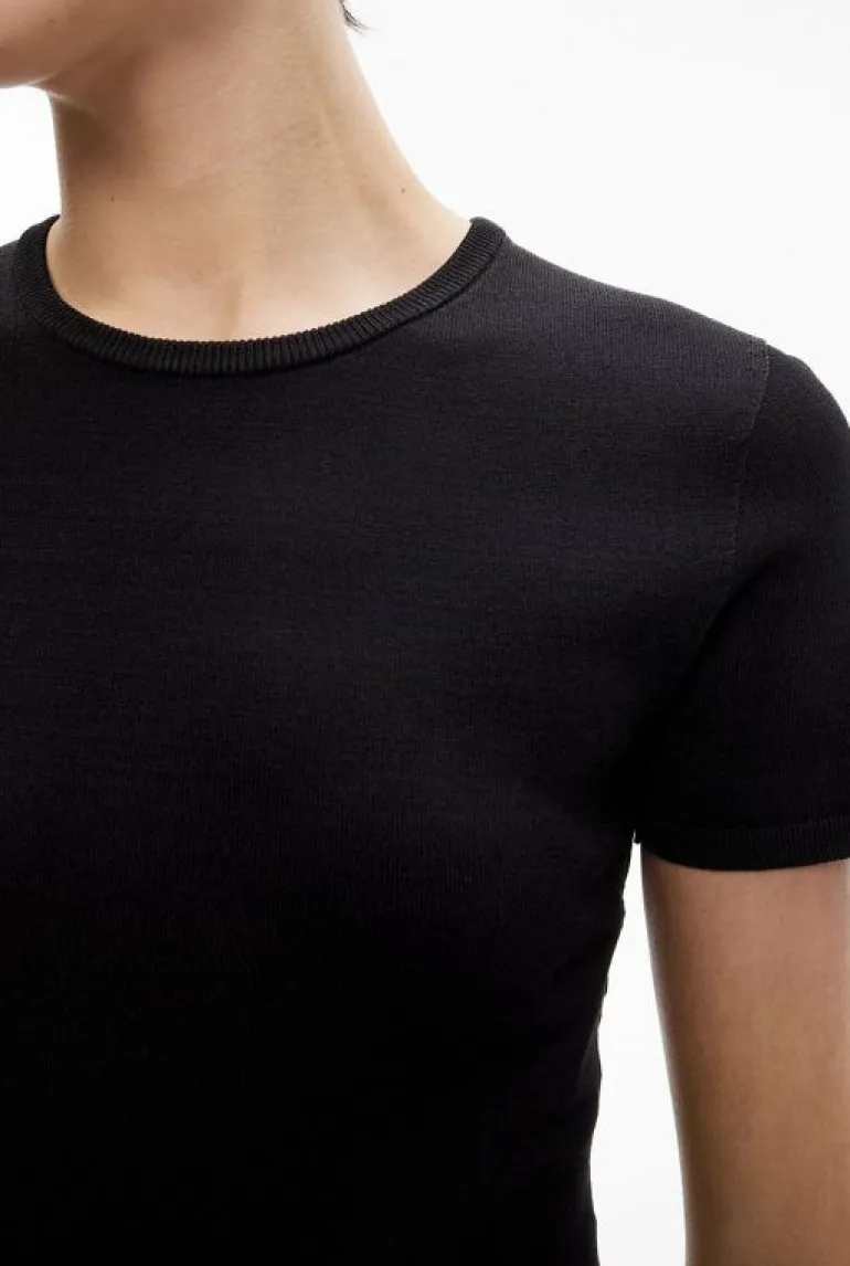 Sale | Tops & T Shirts^Witchery Crepe Knit Tee Black
