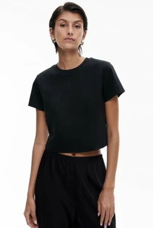 Tops & T Shirts^Witchery Crew Crop Tee Black