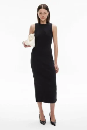 Sale | Dresses^Witchery Crew Rib Midi Dress CharcoalMelange