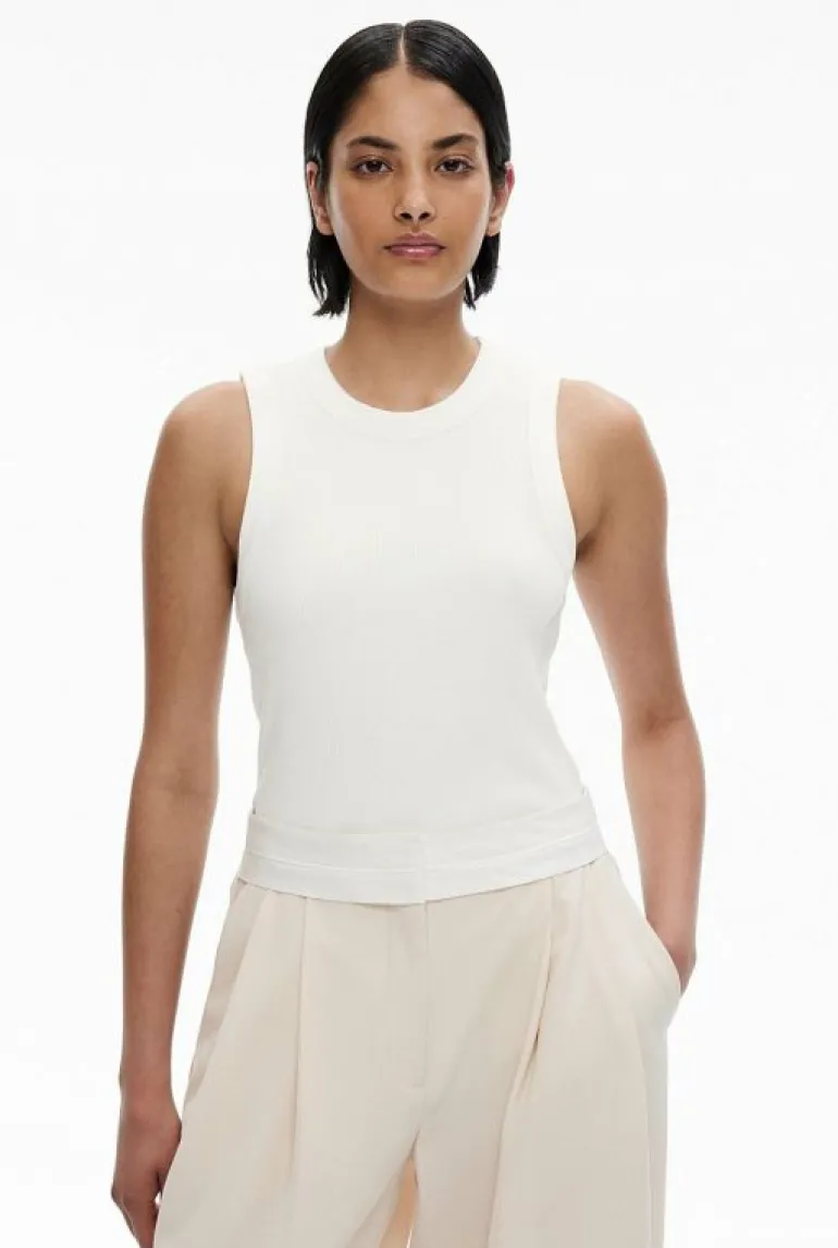 Tops & T Shirts^Witchery Crew Rib Tank StoneMelange