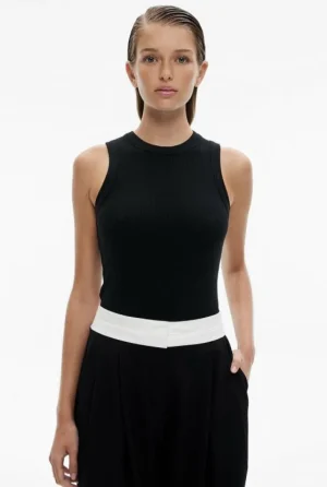 Tops & T Shirts^Witchery Crew Rib Tank StoneMelange