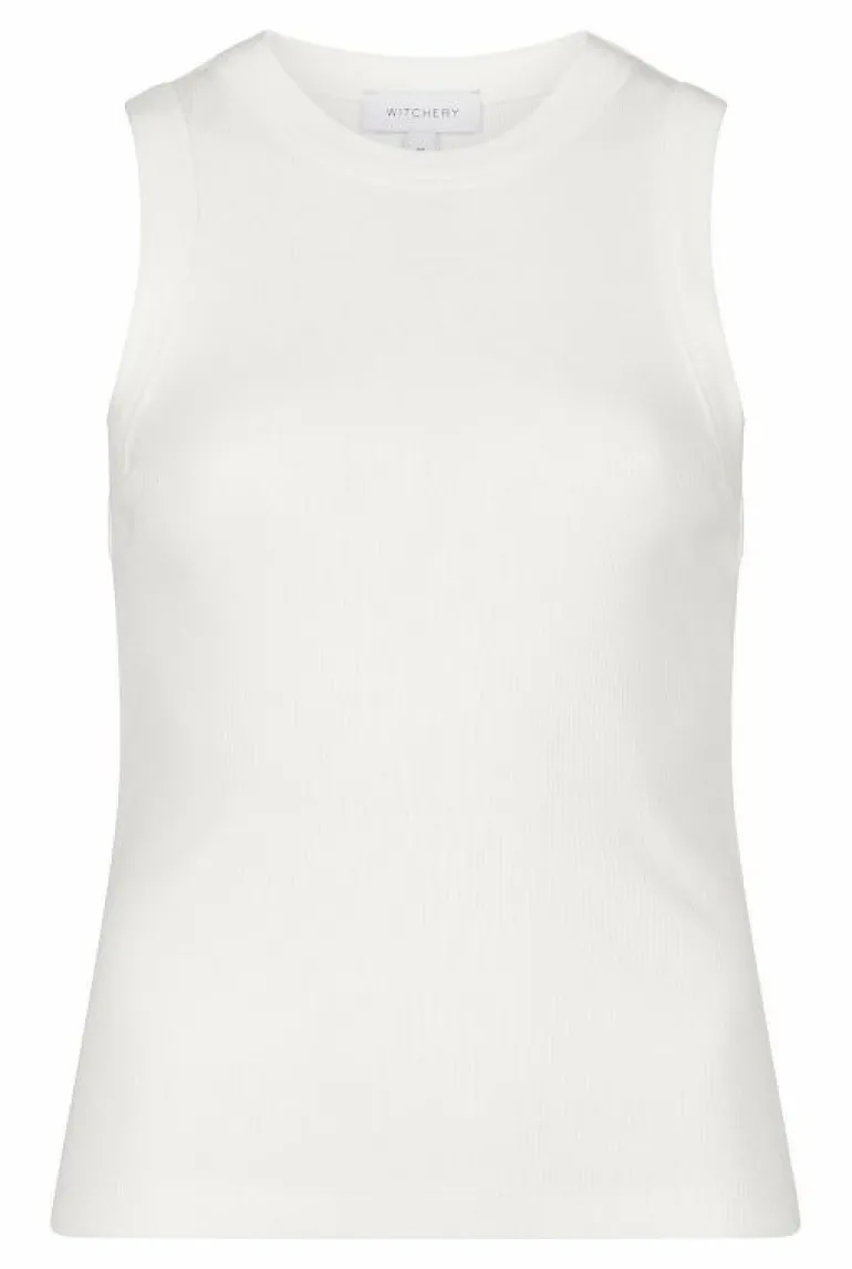 Tops & T Shirts^Witchery Crew Rib Tank StoneMelange