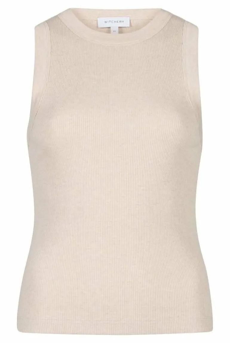 Tops & T Shirts^Witchery Crew Rib Tank StoneMelange