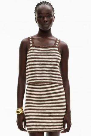 Tops & T Shirts | Knitwear^Witchery Crochet Knit Tank ChocolateStripe