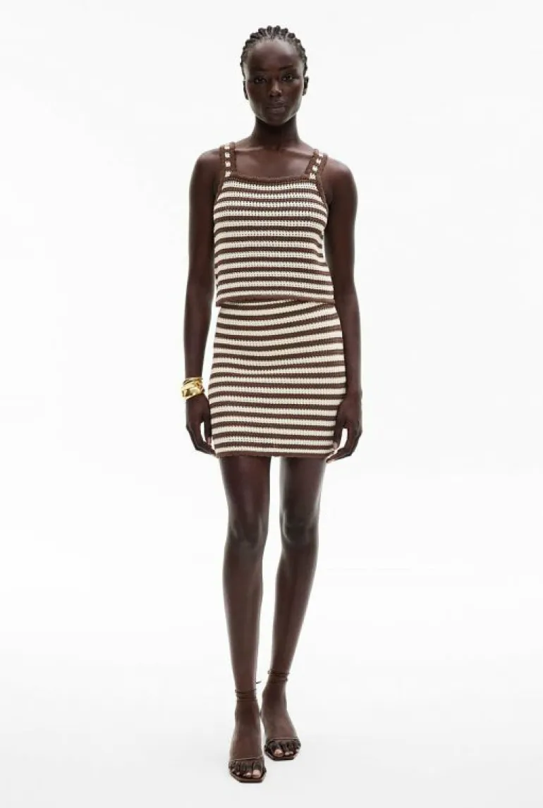 Tops & T Shirts | Knitwear^Witchery Crochet Knit Tank ChocolateStripe