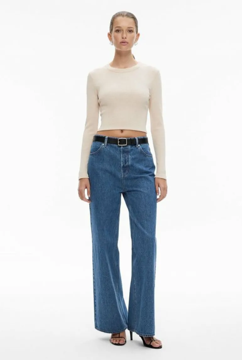 Sale | Tops & T Shirts^Witchery Crop Crew Rib Top FreshWhite