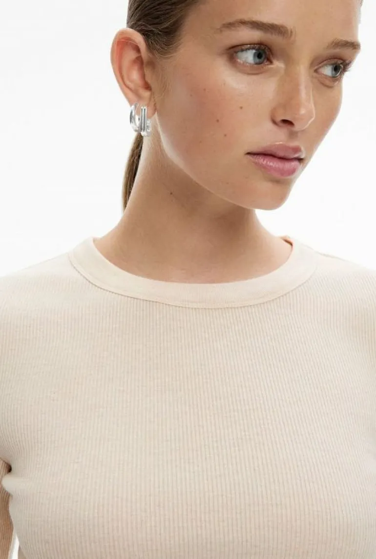 Sale | Tops & T Shirts^Witchery Crop Crew Rib Top FreshWhite