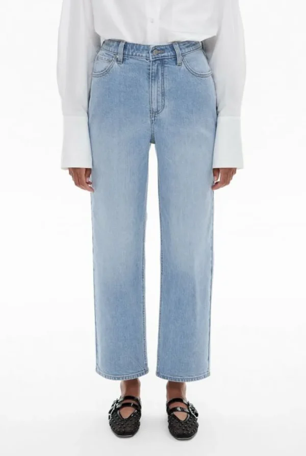 Denim & Jeans^Witchery Crop Straight Jean VintageWashDenim