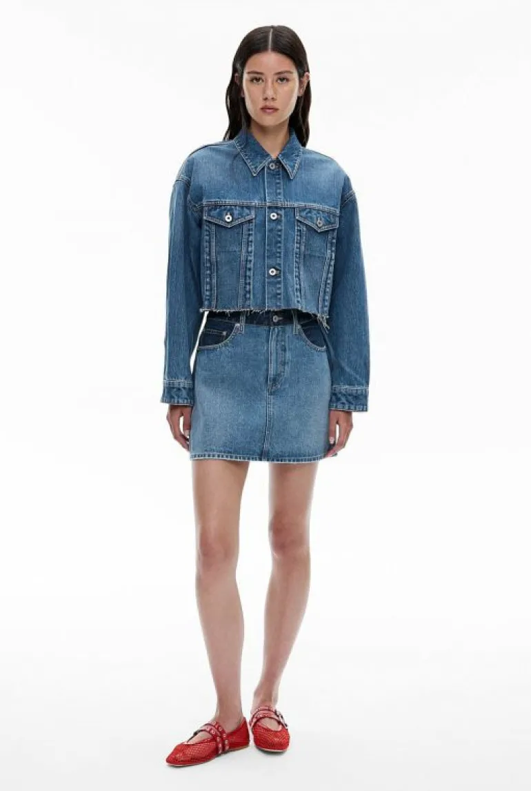 Jackets & Coats^Witchery Cropped Denim Jacket Indigo