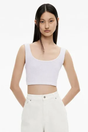 Sale | Tops & T Shirts^Witchery Cropped Rib Knit Top LilacTint