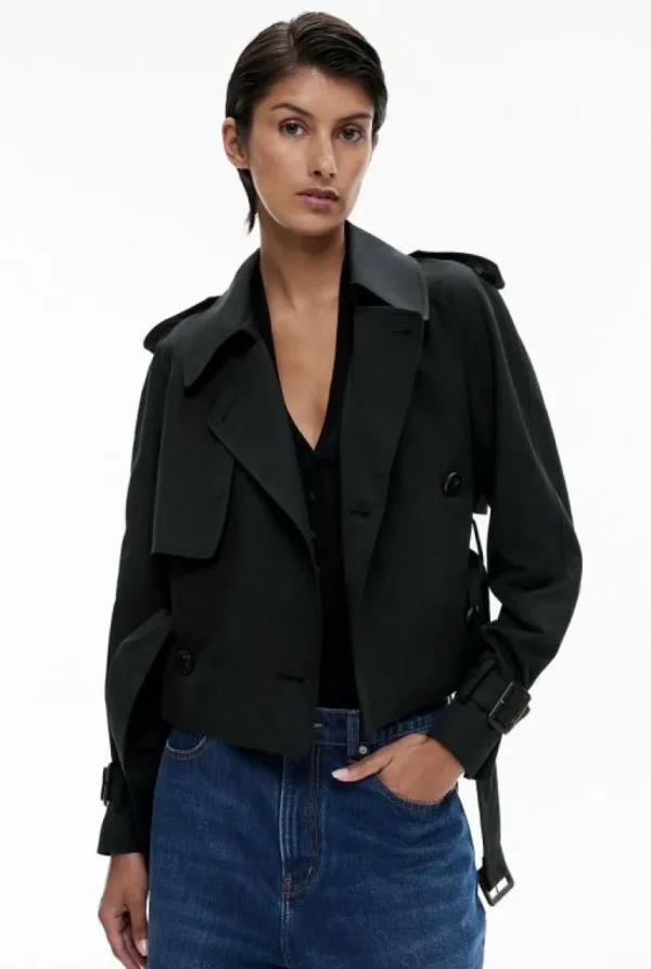 Jackets & Coats^Witchery Cropped Trench Black