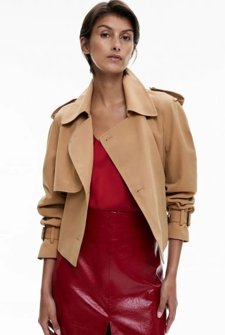 Jackets & Coats^Witchery Cropped Trench Black