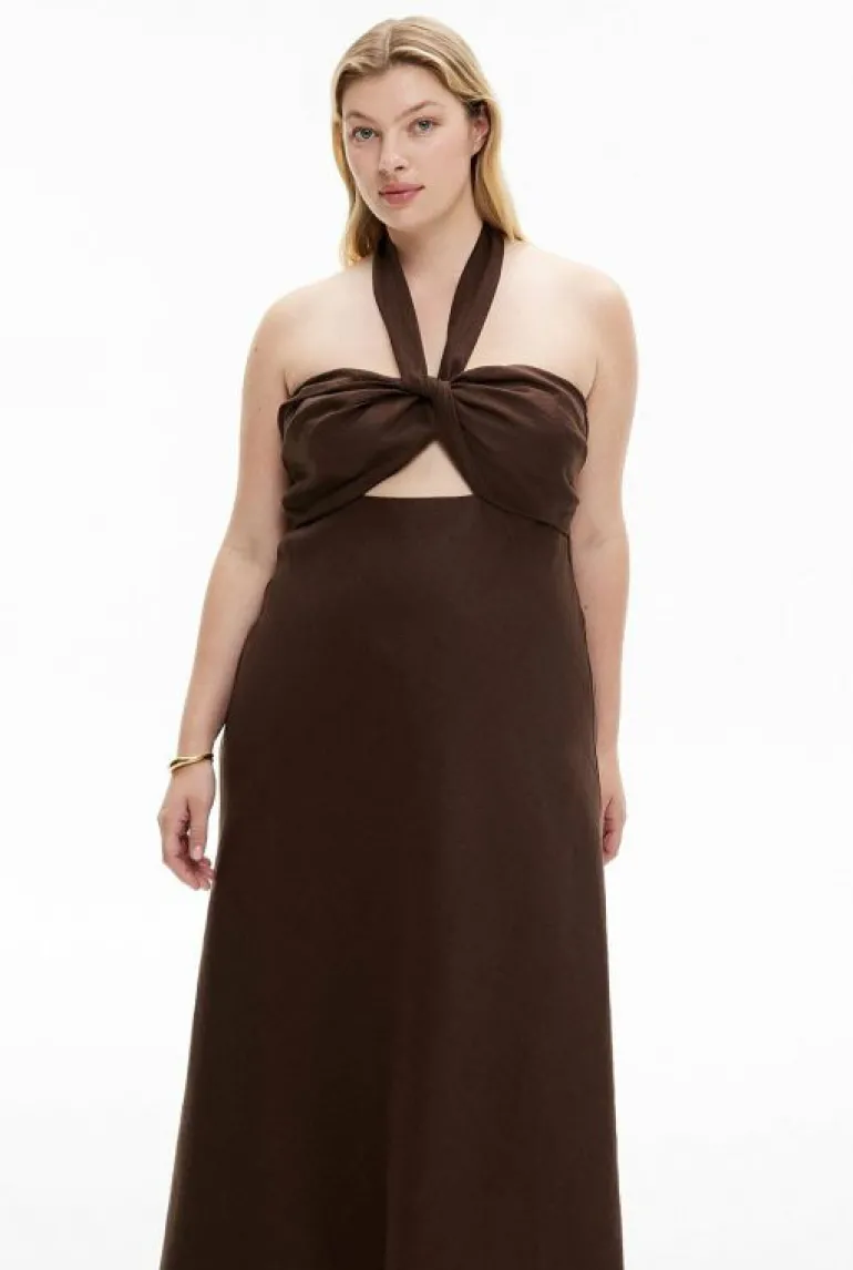 Sale | Dresses^Witchery Cut Out Tie Maxi Dress ChocolateBrown